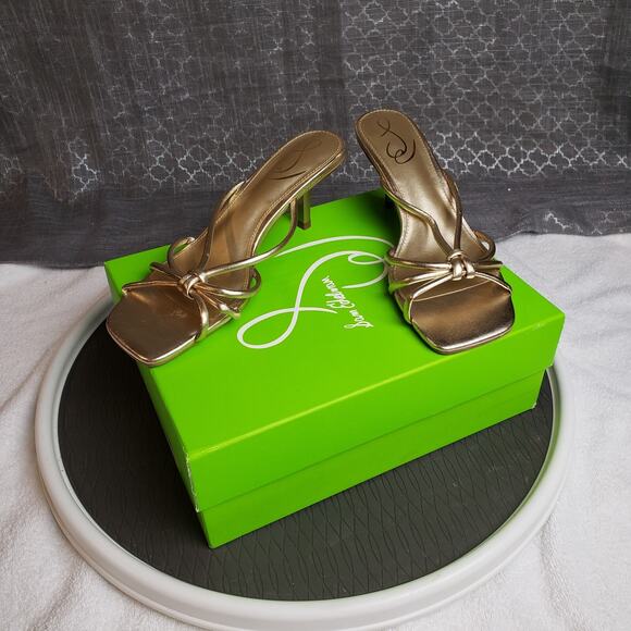 Sam Edelman Selma Knotted Slide Sandal Womens 8M Gold Chic Partycore - Picture 2 of 11